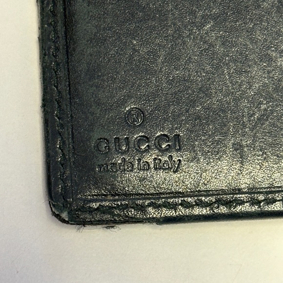 Gucci Wallet Canvas Leather bifold with coin slot GG Black Authentic - Picture 4 of 8